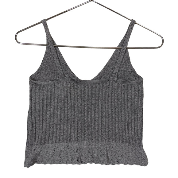 WITH Fine Knit Top Size Small Gray Sleeveless - Picture 4 of 5